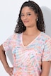 T-Shirt, Comfort Fit, Glitzersteinchen, Scribble-Muster