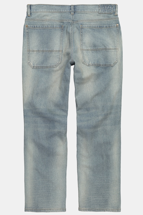 Džíny, volný střih, 5 kapes, bělený denim s efektem opotřebení, až do velikosti 72