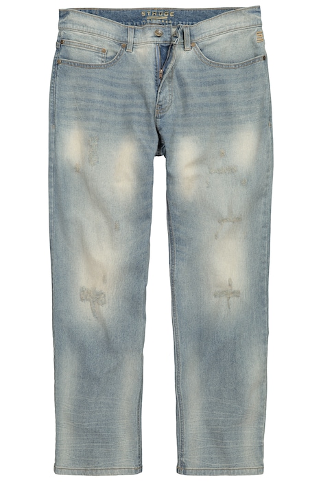 Džíny, volný střih, 5 kapes, bělený denim s efektem opotřebení, až do velikosti 72