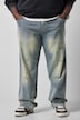 Jeans, Baggy Fit, 5-Pocket, bleached Denim, destroyed, bis 72