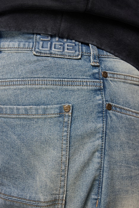Jeans, Baggy Fit, 5-Pocket, bleached Denim, destroyed, bis 72
