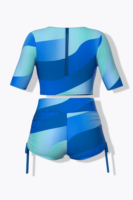 Bikini, Wellen, Softcups, Schnürung, Halbarm, recycelt