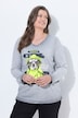 Shirt, V-Ausschnitt, Langarm, platzierter Print