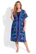 Midikleid, Schmetterlinge, V-Ausschnitt, Halbarm