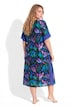 Midikleid, Schmetterlinge, V-Ausschnitt, Halbarm