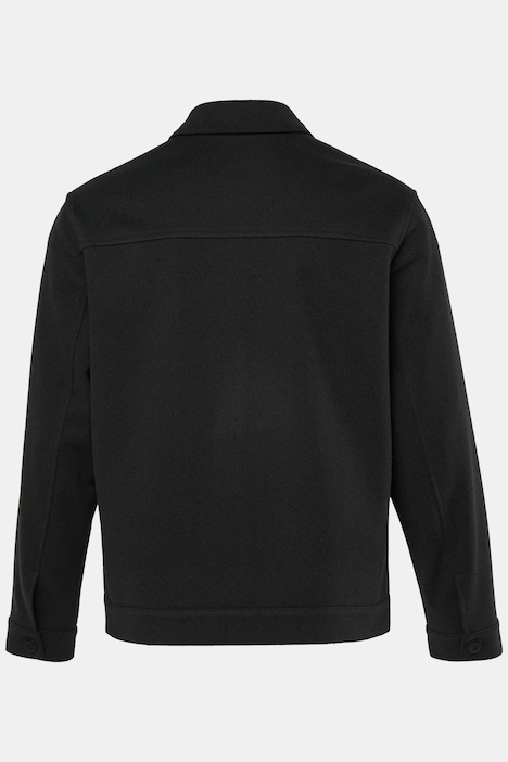 Jacke, Wolloptik, Hemdkragen, aufgesetzte Taschen, bis 7 XL