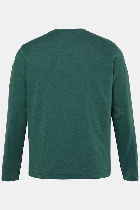 Langarmshirt, Brustprint, bis 8 XL