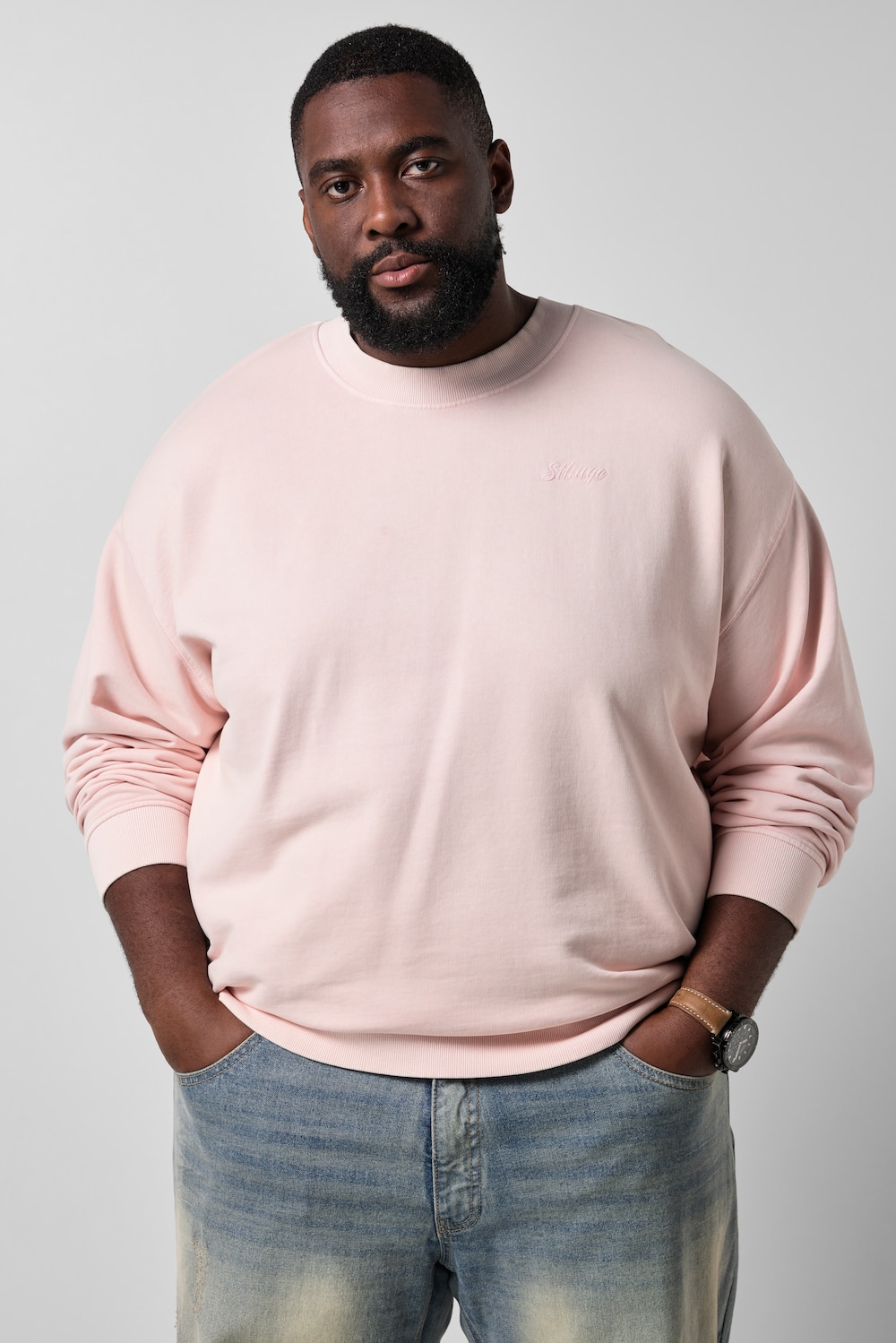 Sweatshirt, oversize, vintage-look, op til 8 XL