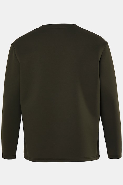 Scuba-Jacke, lässige Passform, V-Ausschnitt, bis 8 XL