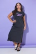 Jersey-Midikleid, oversized, Vintage Look, Statement