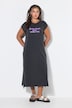 Jersey-Midikleid, oversized, Vintage Look, Statement