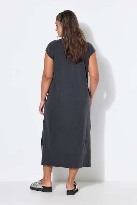Jersey-Midikleid, oversized, Vintage Look, Statement