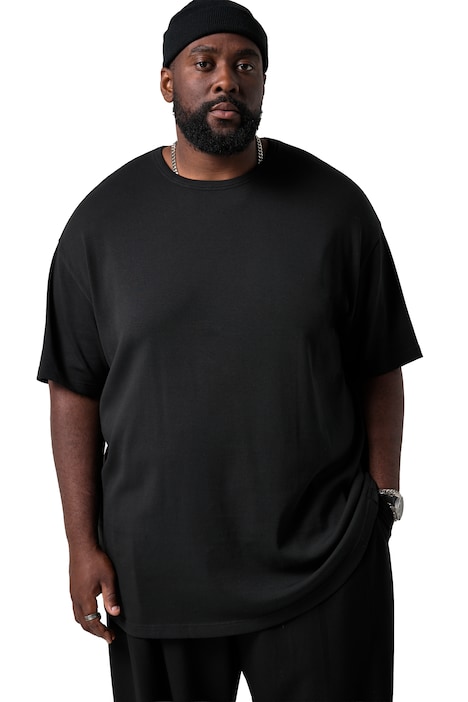 Tričko, krátké rukávy, oversized, žebrovaný úplet, do 8 XL