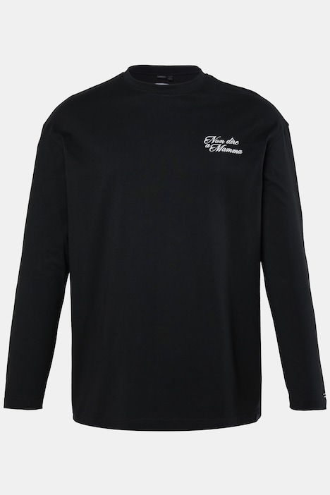T-shirt à manches longues, coupe oversize, imprimé dans le dos  - jusqu'au 8 XL