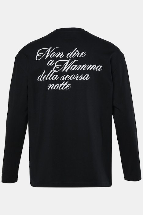 T-shirt à manches longues, coupe oversize, imprimé dans le dos  - jusqu'au 8 XL