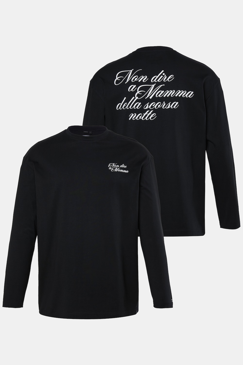 Langarm-Shirt, oversized, Rückenprint, bis 8 XL