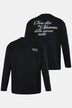 Shirt met lange mouwen, oversized, print op de achterkant, tot 8XL