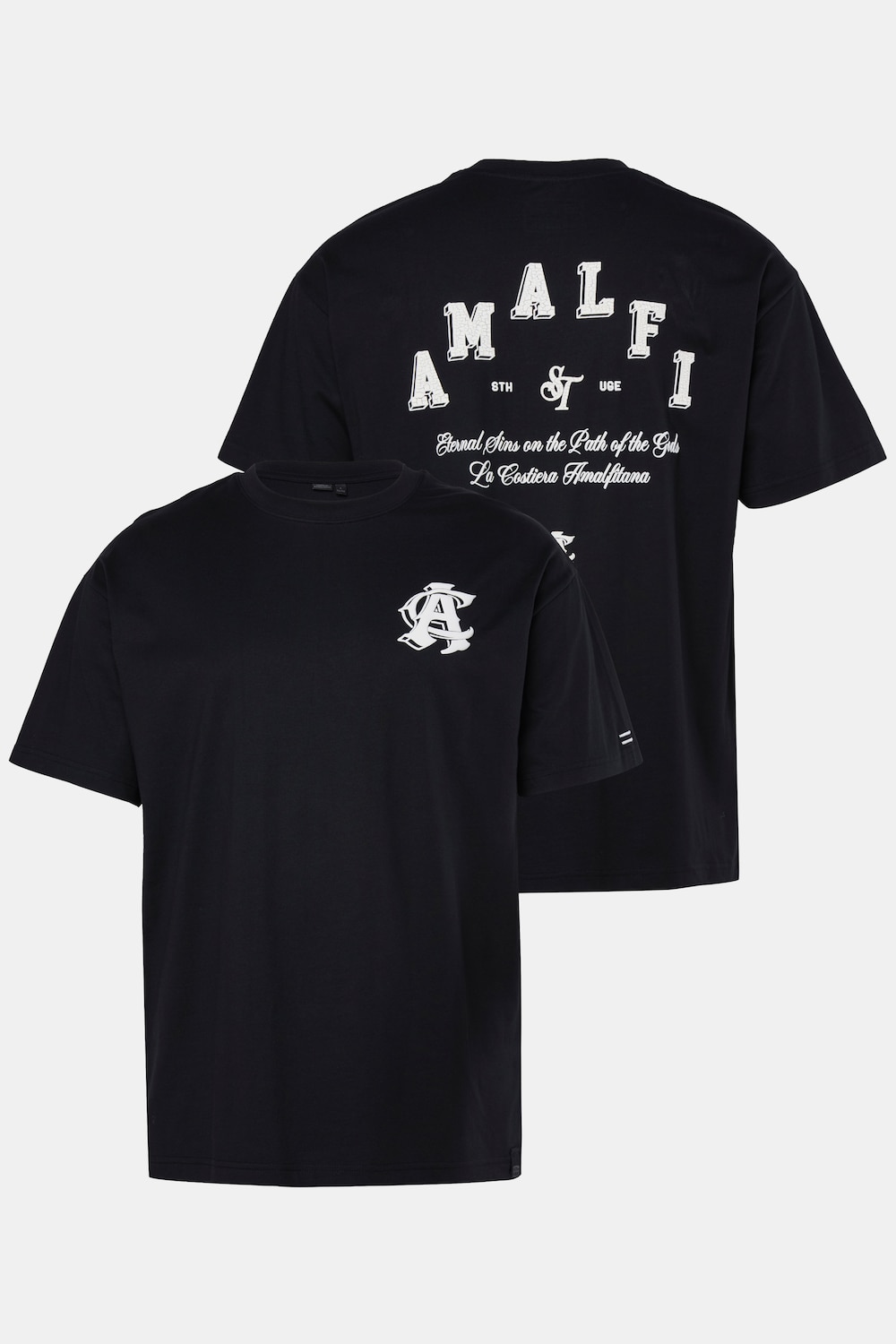 T-Shirt, Halbarm, oversized, Rückenprint, bis 8 XL