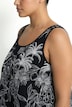 Midikleid, Palmen, A-Linie, Rundhals, ärmellos