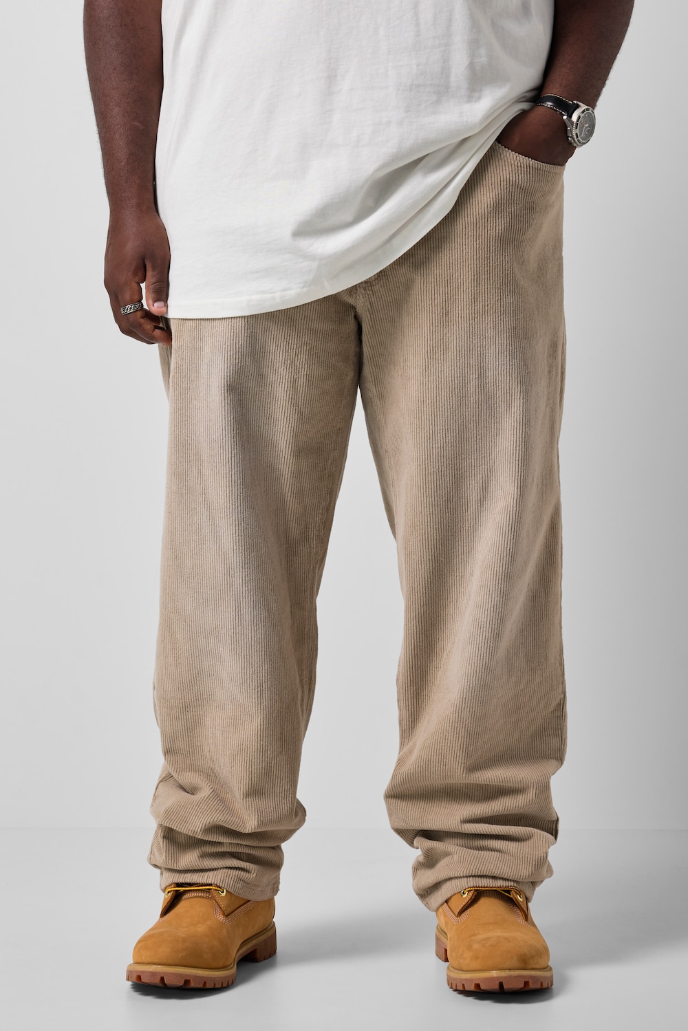 Cordhose, Baggy Fit, 5-Pocket, bis 72