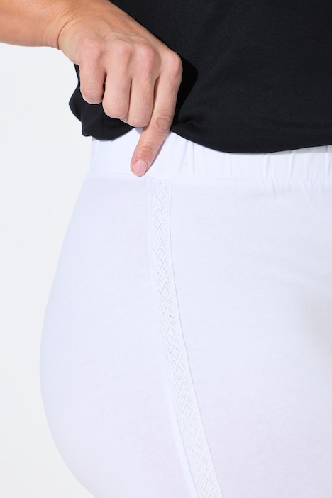 Lot de 2 leggings-corsaires, dentelle et coton bio