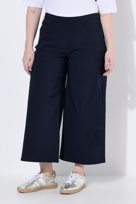 Jupe-culotte en bengaline, taille élastique