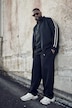 Sweatjacke, lässige Passform, Stehkragen, Chain-Stitch, bis 8 XL