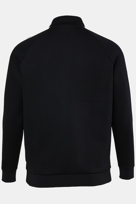 Sweatjacke, lässige Passform, Stehkragen, Chain-Stitch, bis 8 XL