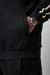 Sweatjacke, lässige Passform, Stehkragen, Chain-Stitch, bis 8 XL