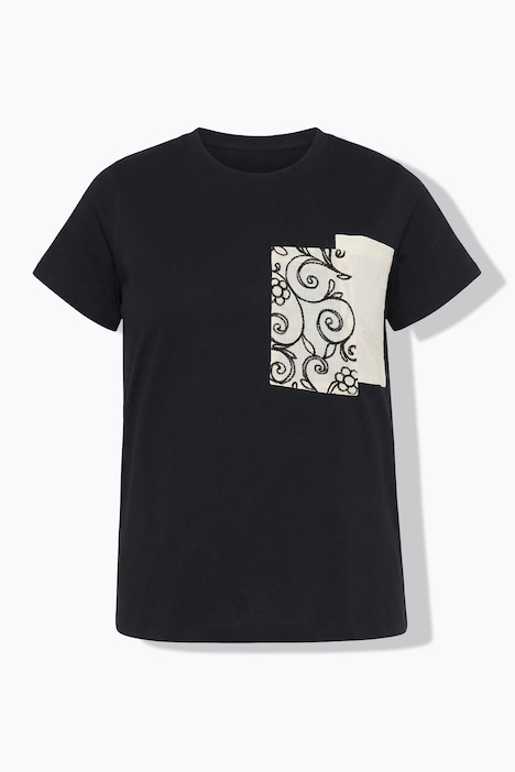 T-Shirt, Brusttaschen, Rundhals, Halbarm, Biobaumwolle