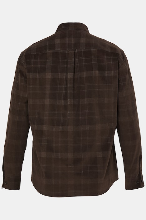 Karohemd, Cord, Langarm, Modern Fit, Kentkragenbis 8 XL