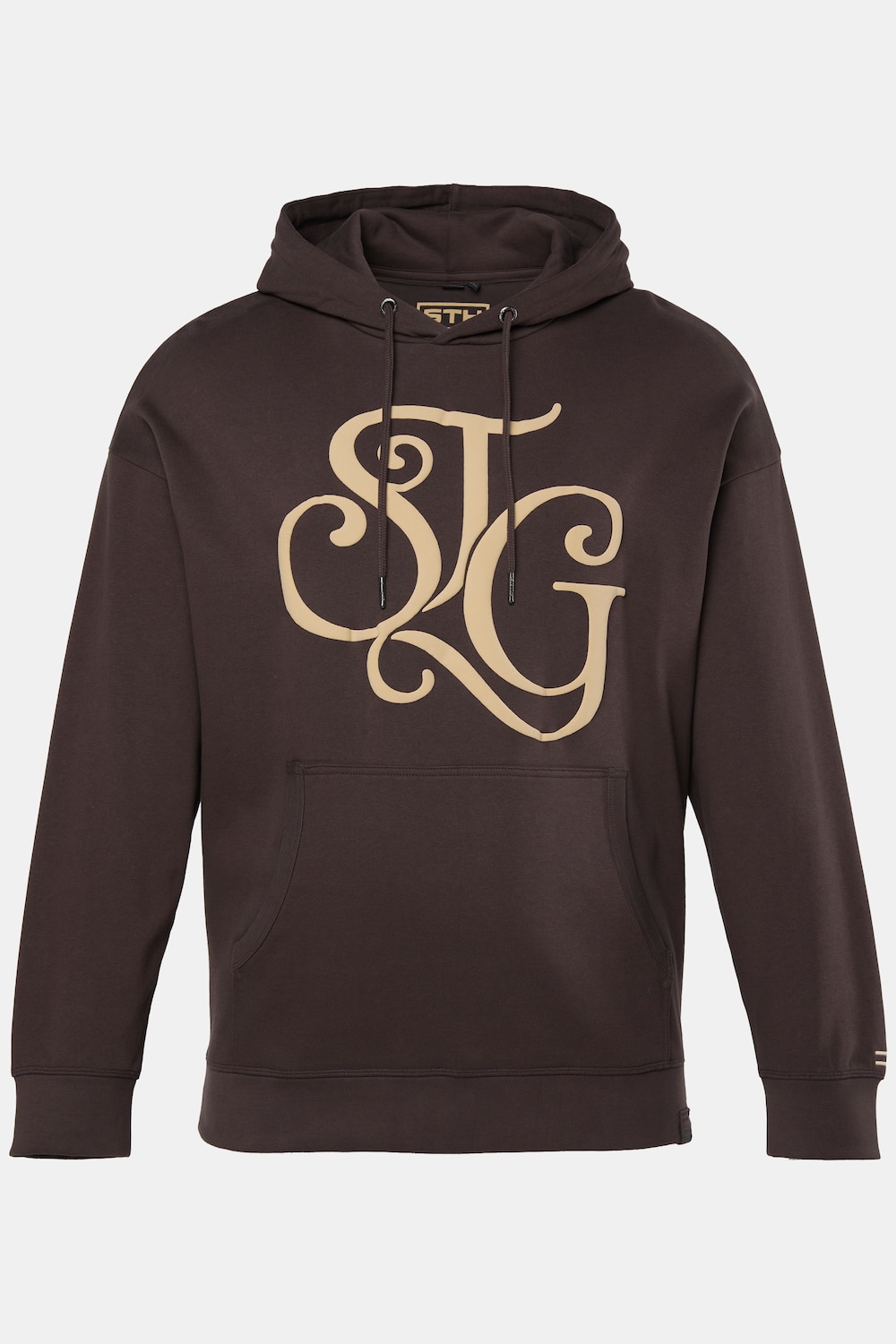 Hoodie, casual pasvorm, sweater met capuchon, borstprint, tot 8XL