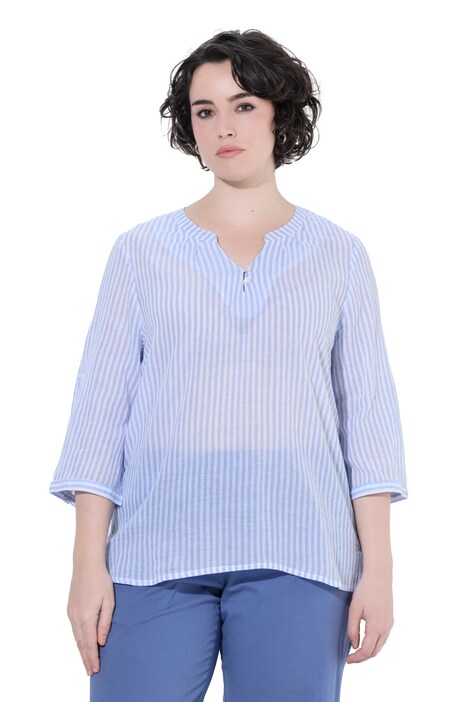 Tunika, kulatý výstřih, 3/4 rukáv, bavlněný krep