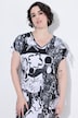 Allover Printed Gathered Shoulders Dress