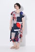 Allover Printed Gathered Shoulders Dress