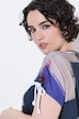 Allover Printed Gathered Shoulders Dress