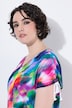 Allover Printed Gathered Shoulders Dress