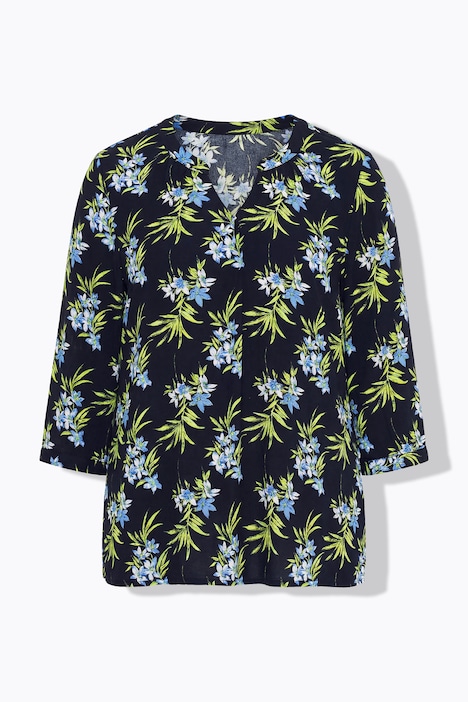 Tunika, bedruckt, Rundhalsausschnitt, 3/4-Arm