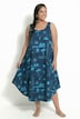 Midikleid, Urlaubsmotiven, A-Linie, Rundhals, ärmellos