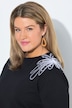 Sweat-shirt avec broderie, encolure bateau et manches 3/4