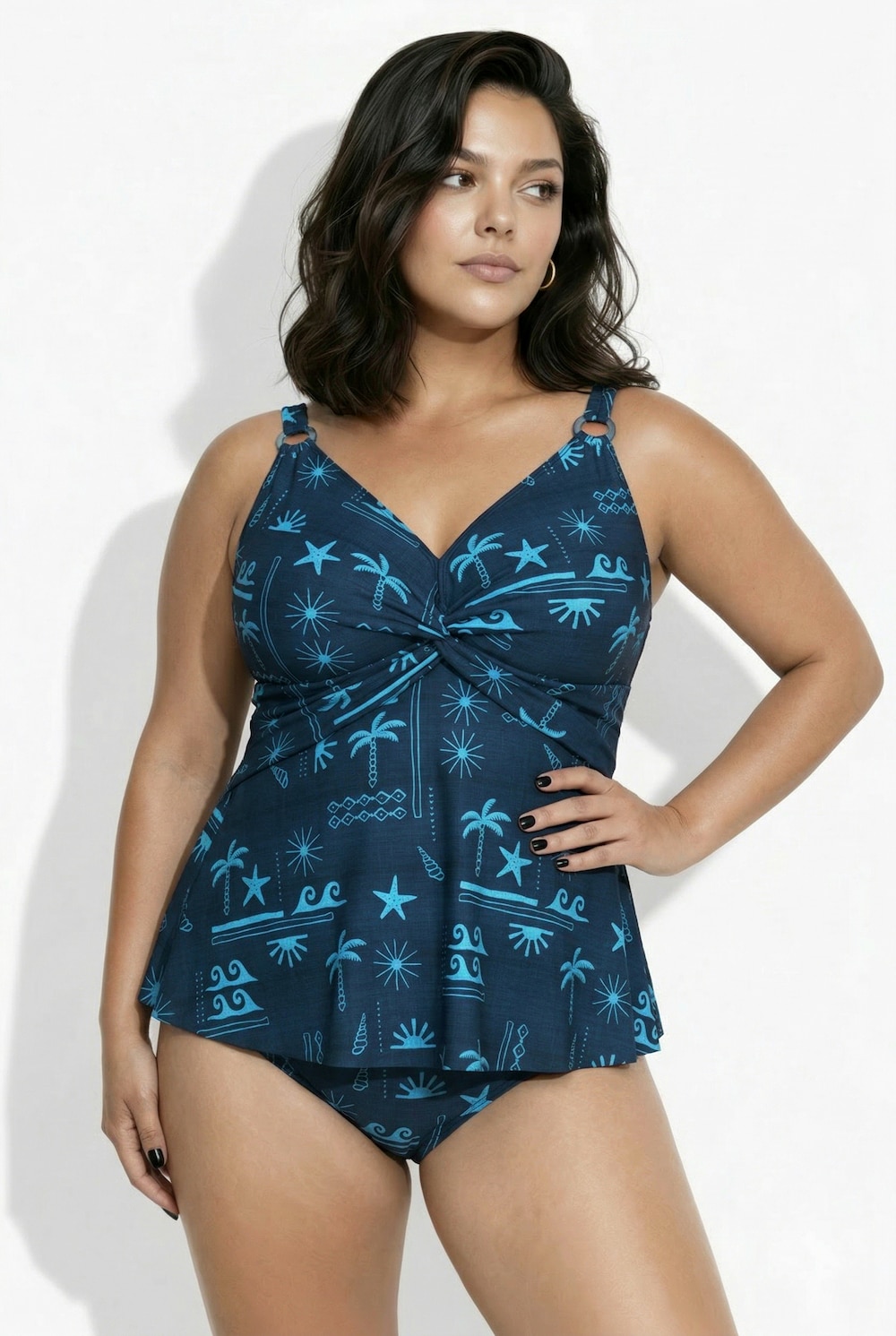 Tankini, Softcups, Träger verstellbar, recycelt