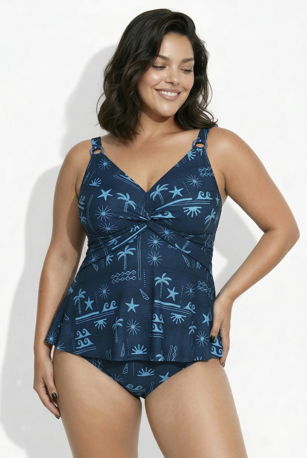 Tankini, Softcups, Träger verstellbar, recycelt