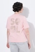Sweatshirt, Metallic-Stickerei, Rundhals, Halbarm