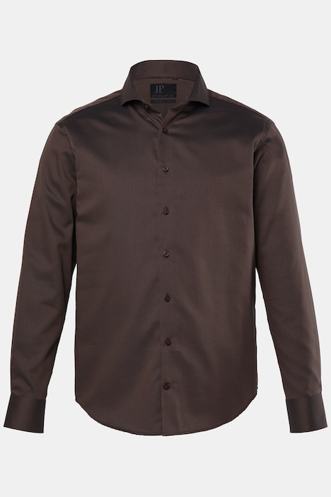 Skjorte, lange ermer, strykefri, haikrage, moderne passform, opptil 8XL
