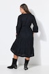 Midikleid, bequemer Shape, Stickerei, 3/4-Ärmel