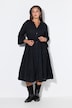 Midikleid, bequemer Shape, Stickerei, 3/4-Ärmel