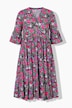 Midikleid, A-Line, Flower-Muster