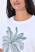 T-Shirt, Boxy Fit, Pailletten, Palmen-Motiv