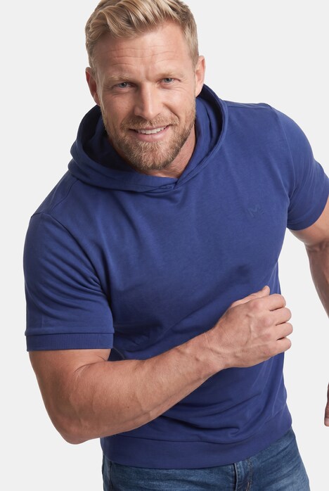 Hoodie, Halbarm, Sweat, Kapuze, bis 8 XL