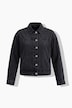 Jeansjacke, Boxy Shape, Glitzerfransen